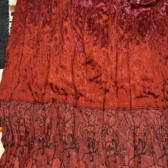 Vintage 90’s JFW Rayon Velvet Maxi Skirt. India. Whimsygoth. Goth. Boho. Small. - Picture 8 of 16